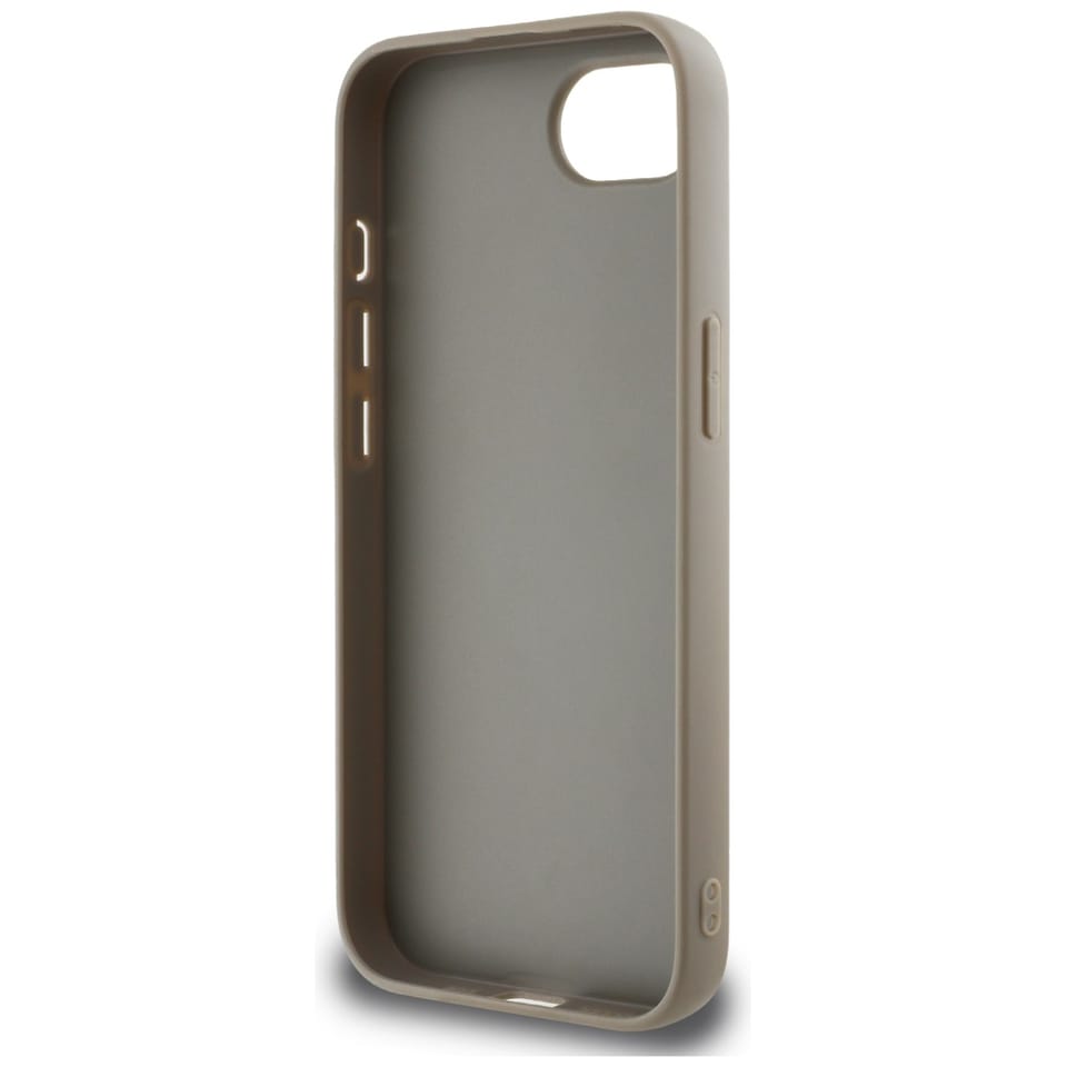 Etui DKNY Repeat Texture Pattern with    Tonal Stripe do iPhone 16e beżowy