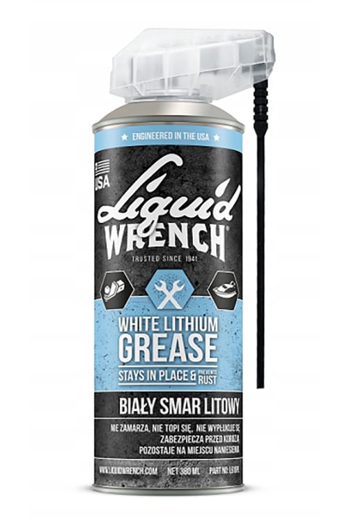 Smar biały litowy w sprayu Liquid Wrench do zawiasów kłódek 380ml