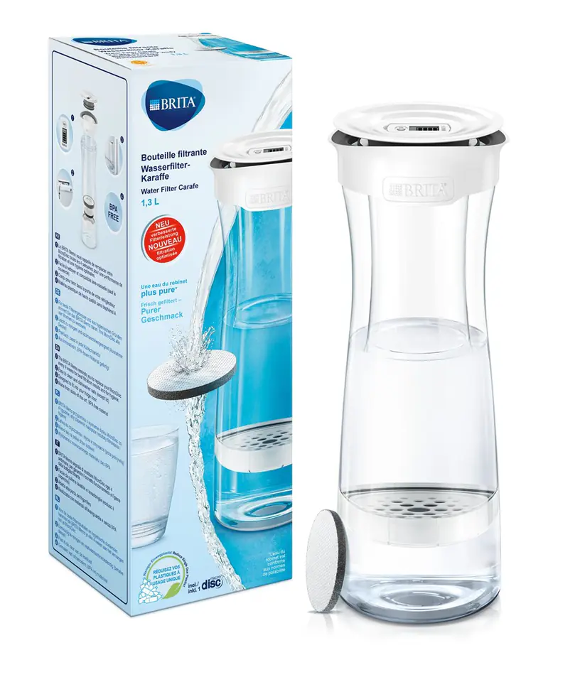 BRITA Fill & Serve Graphite Water Filter Carafe, Volume 1.3L