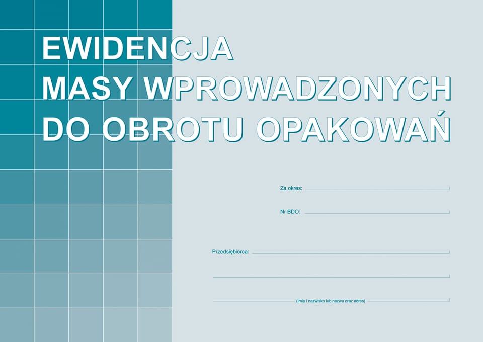S-220-1 Ewidencja masy wprowadzonych do obrotu opakowań MICHALCZYK I PROKOP