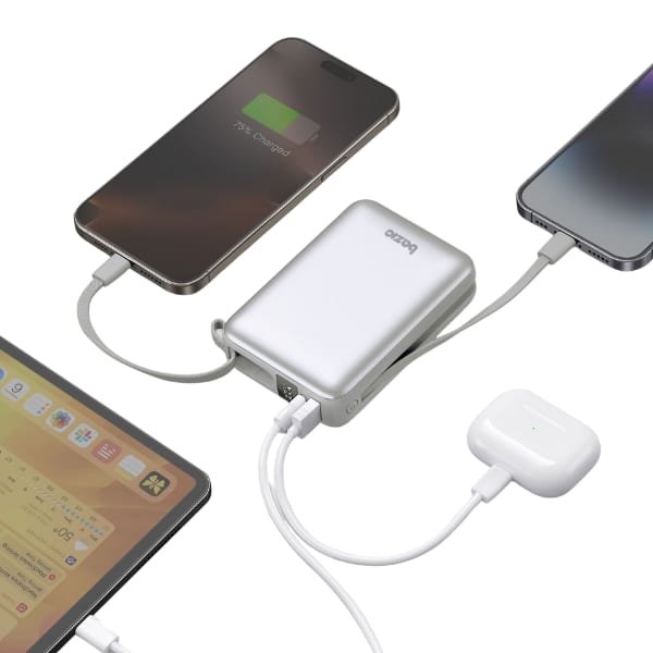 PowerBank 4w1 Bazic Fusion Mini 20000mAh kabel USB-C/Lightning szary