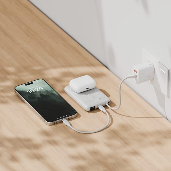 PowerBank Bazic Fusion Mag 10000mAh      MagSafe kabel USB-C szary