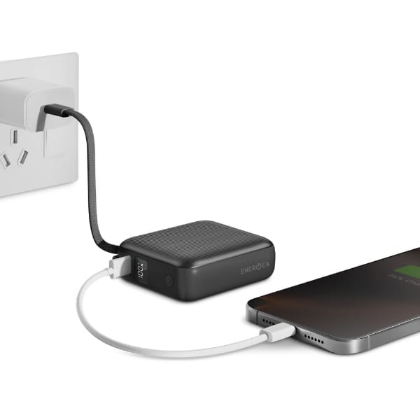 PowerBank Energea Integra Mini 35        10000mAh kabel USB-C PD35W szary