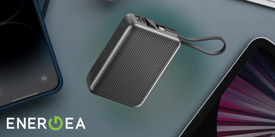 PowerBank Energea Integra Ultra 45       20000mAh kabel USB-C PD45W szary