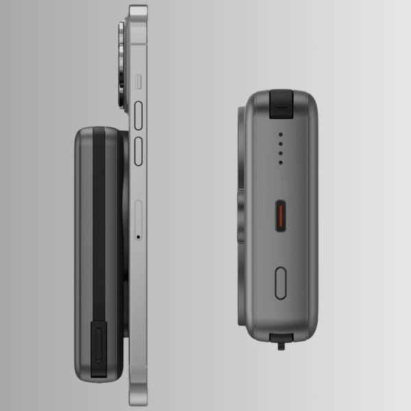 PowerBank indukcyjny Energea MagPac Pro  Plus 10000mAh Qi2 Magsafe szary