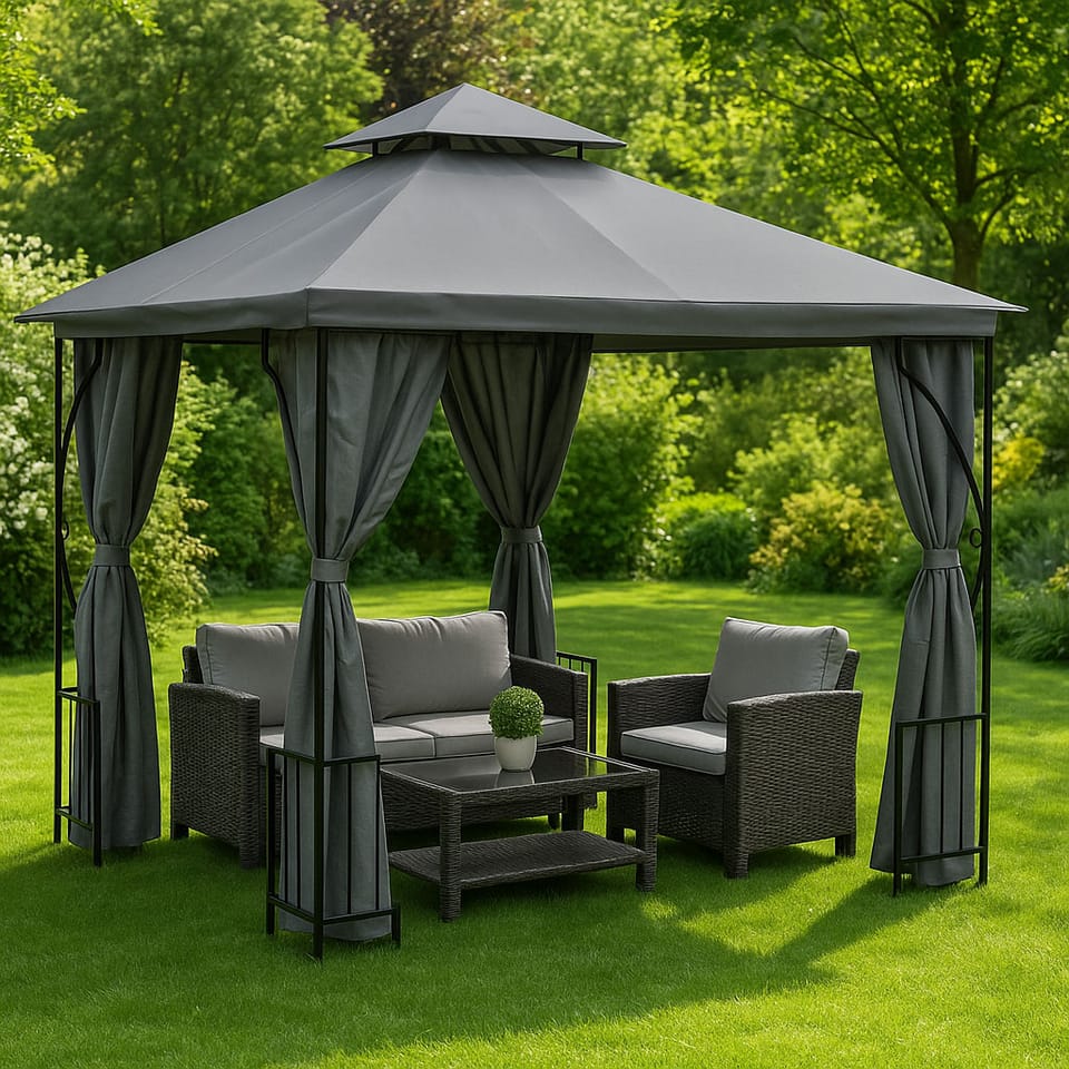 Namiot pawilon ogrodowy 2w1 3x3 m moskitiera i pełne ścianki MultiGarden