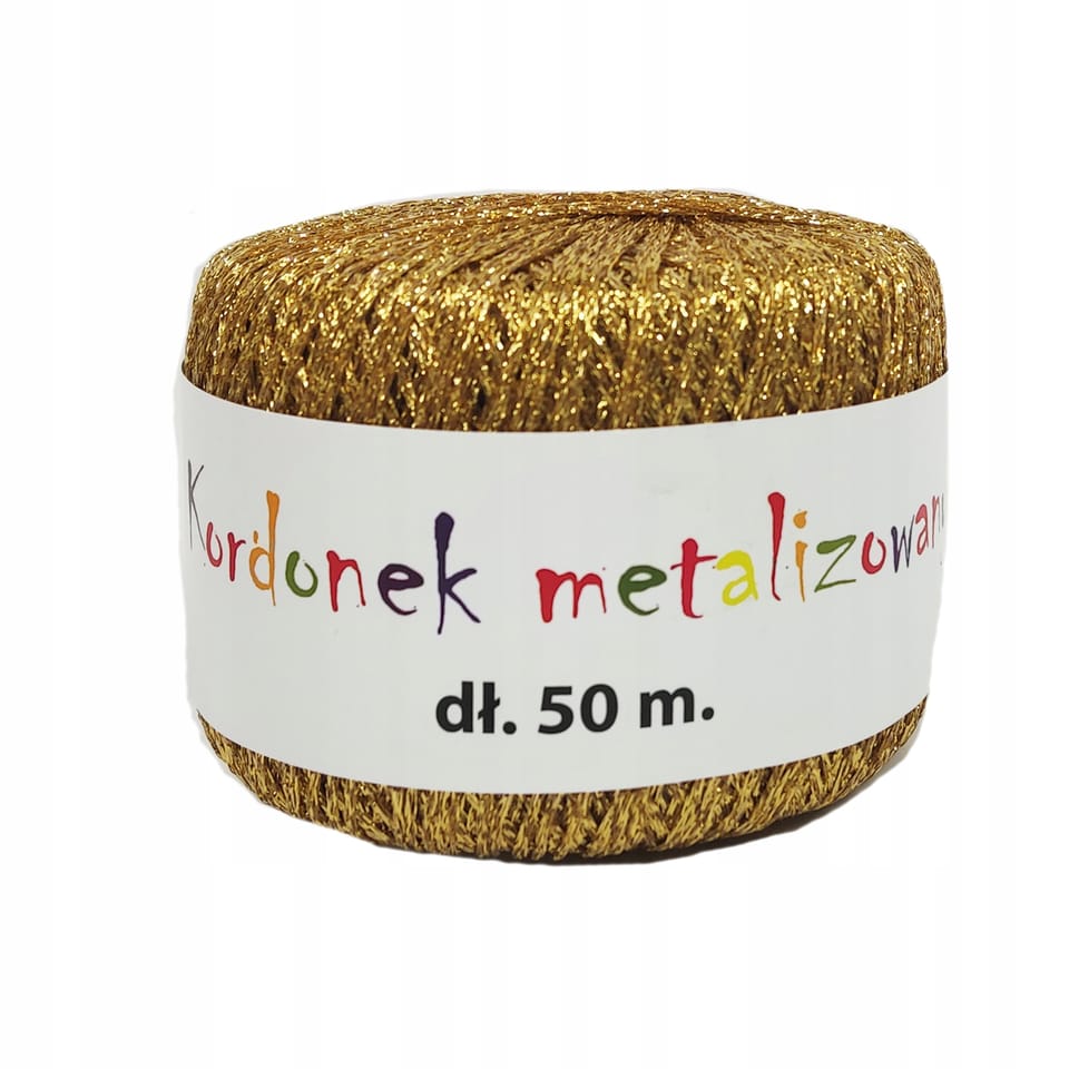 Kordonek metalizowany 2mmx50m złoty KOB-01 ALIGA