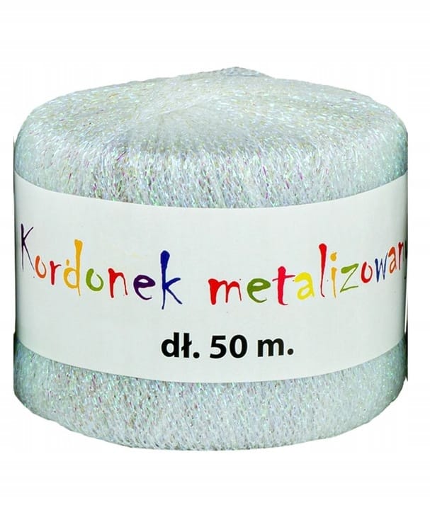 Kordonek metalizowany 2mmx50m perła KOB-03 ALIGA
