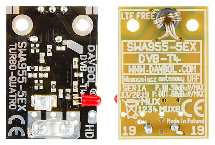 Wzmacniacz antenowy 32dB SWA-955-5EX z diodą LED
