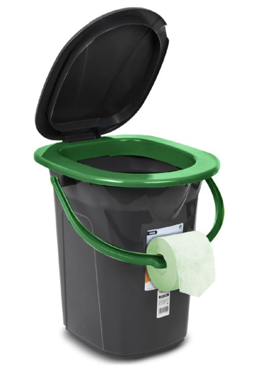 Toaleta turystyczna GreenBlue GB320BG, czarno-zielona