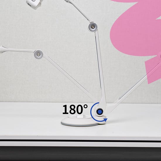 uchwyt na tablet regulacja 360°, przeguby uchwytu na telefon, stojak wielokierunkowy, ustawienie kąta widzenia, obracany uchwyt tablet