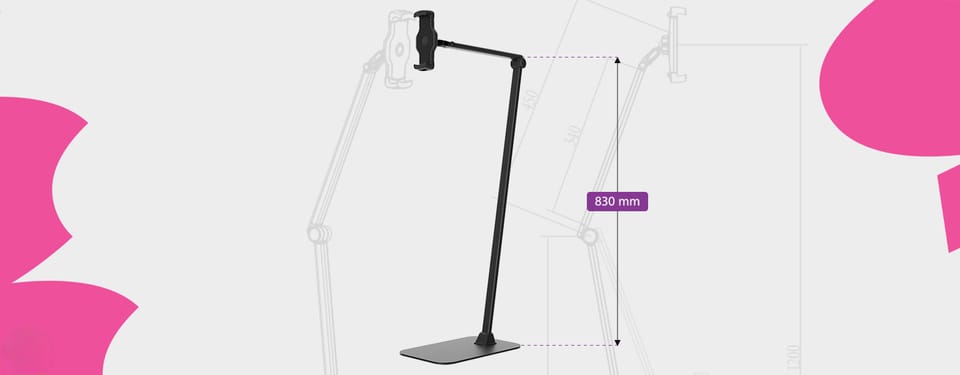 stabilna podstawka pod tablet, stojak do tabletu 12.9 cala, uchwyt na iPada podłogowy, mocny stojak do tabletu, podstawka z regulacją kąta, uchwyt na tablet do ćwiczeń, stojak bez drgań, uchwyt na tablet wytrzymały