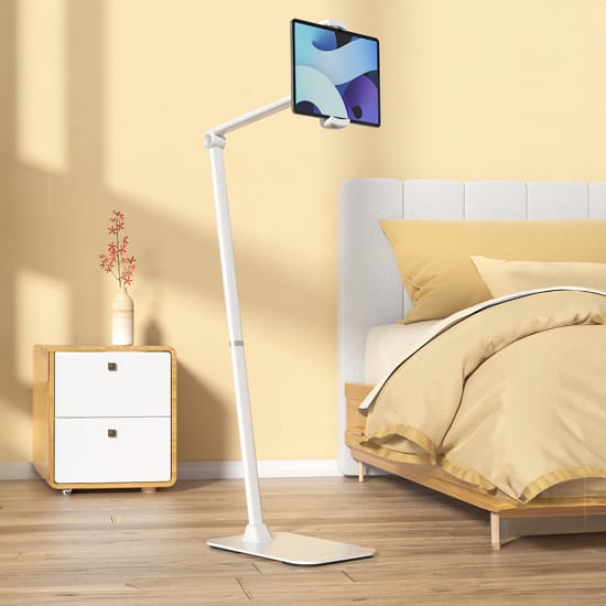 stabilna podstawka pod tablet, stojak do tabletu 12.9 cala, uchwyt na iPada podłogowy, mocny stojak do tabletu, podstawka z regulacją kąta, uchwyt na tablet do ćwiczeń, stojak bez drgań, uchwyt na tablet wytrzymały
