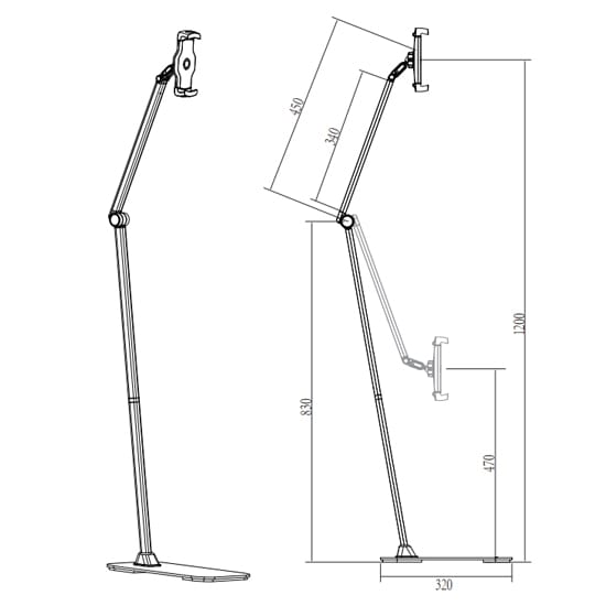 stabilna podstawka pod tablet, stojak do tabletu 12.9 cala, uchwyt na iPada podłogowy, mocny stojak do tabletu, podstawka z regulacją kąta, uchwyt na tablet do ćwiczeń, stojak bez drgań, uchwyt na tablet wytrzymały