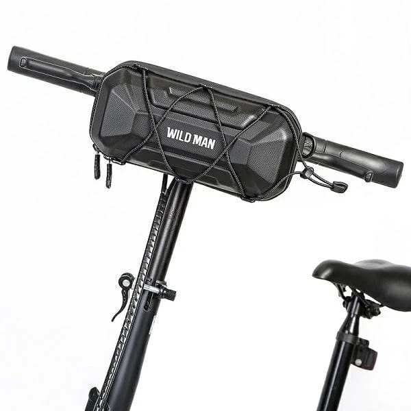 Torba rowerowa Wildman XT17 1L na mostek PU+EVA wodoodporna Czarna