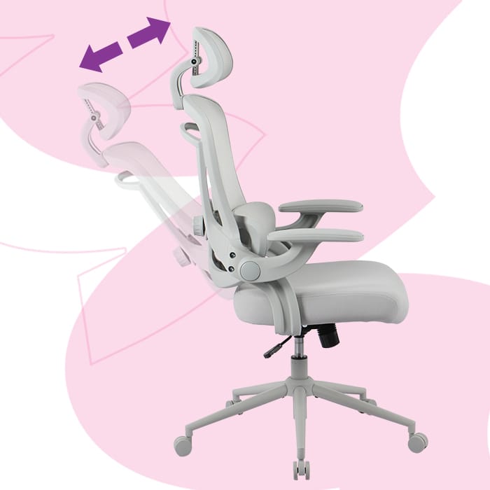 ergonomiczne krzesło do biurka, fotel biurowy z podparciem lędźwiowym, krzesło obrotowe z zagłówkiem, wygodne krzesło do pracy przy komputerze, regulowany fotel do home office, czarne krzesło do biura z siatką, fotel dla gracza z podłokietnikami, krzesło z regulacją wysokości i oparcia