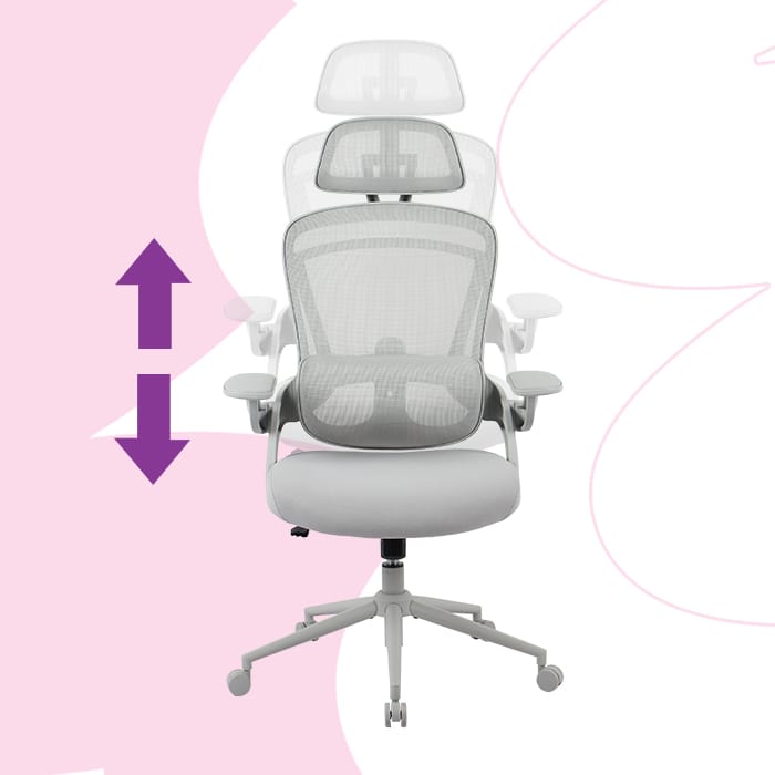 ergonomiczne krzesło do biurka, fotel biurowy z podparciem lędźwiowym, krzesło obrotowe z zagłówkiem, wygodne krzesło do pracy przy komputerze, regulowany fotel do home office, czarne krzesło do biura z siatką, fotel dla gracza z podłokietnikami, krzesło z regulacją wysokości i oparcia