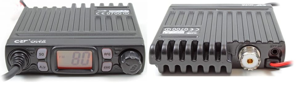 Radio CB CRT ONE mini 10cm AM FM ASQ Vox