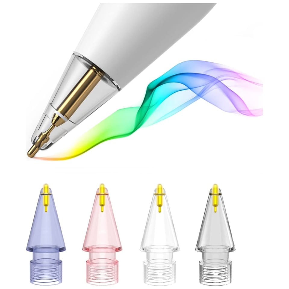 Końcówki do rysika 4smarts Lucid do      Apple Pencil 1. gen./2. gen./USB-C/Pro 4szt wielokolorowe