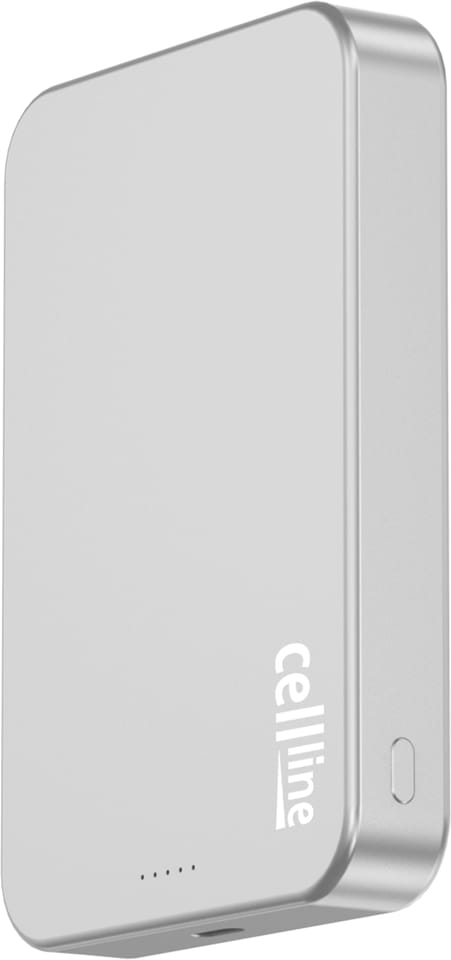 Mini Powerbank Cellline MagSafe 10000mAh Qi2 15W CL-MBP-03 szary /grey Magnetic wireless mini powerbank