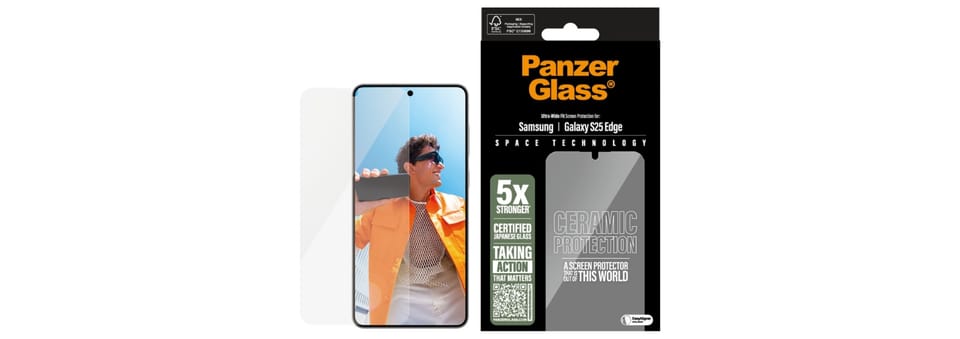 Szkło ceramiczne PanzerGlass Ultra-Wide  Fit do Samsung Galaxy S25 Edge