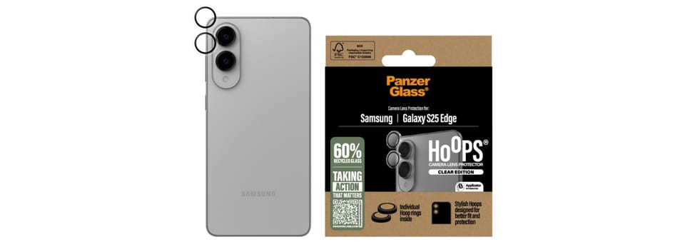 Szkło hartowane na obiektyw PanzerGlass  Hoops Lens Protector do Samsung Galaxy S25 Edge przezroczysty
