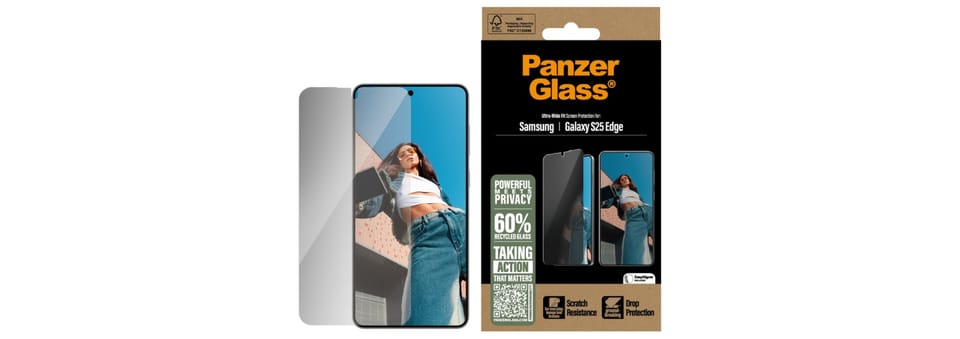 Szkło prywatyzujące PanzerGlass          Ultra-Wide Fit do Samsung Galaxy S25 Edge