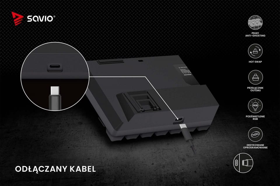Klawiatura mechaniczna BLACKOUT X2  OUTEMU Red, Hot Swap