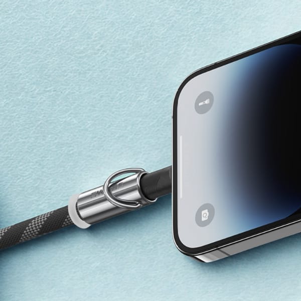 Smycz do telefonu z kablem do ładowania  Usams SJ745 60W USB-C do USB-C 1.2m czarny
