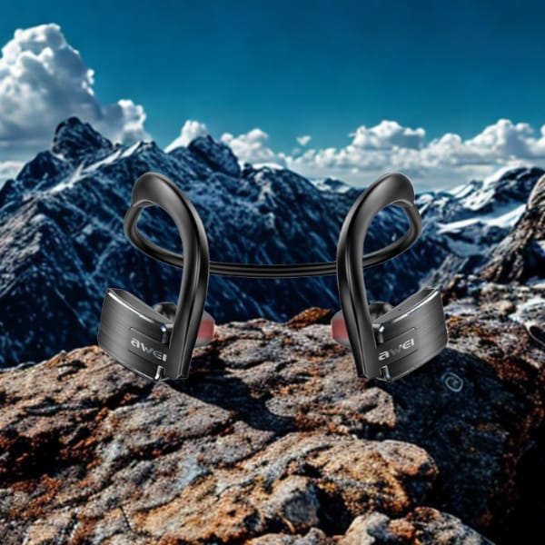 Słuchawki bezprzewodowe AWEI E1BL        Bluetooth sportowe czarny