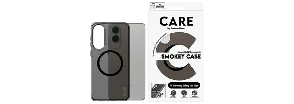 Etui CARE by PanzerGlass Flagship Urban  Combat Black QI do Samsung Galaxy S25 Edge dymny