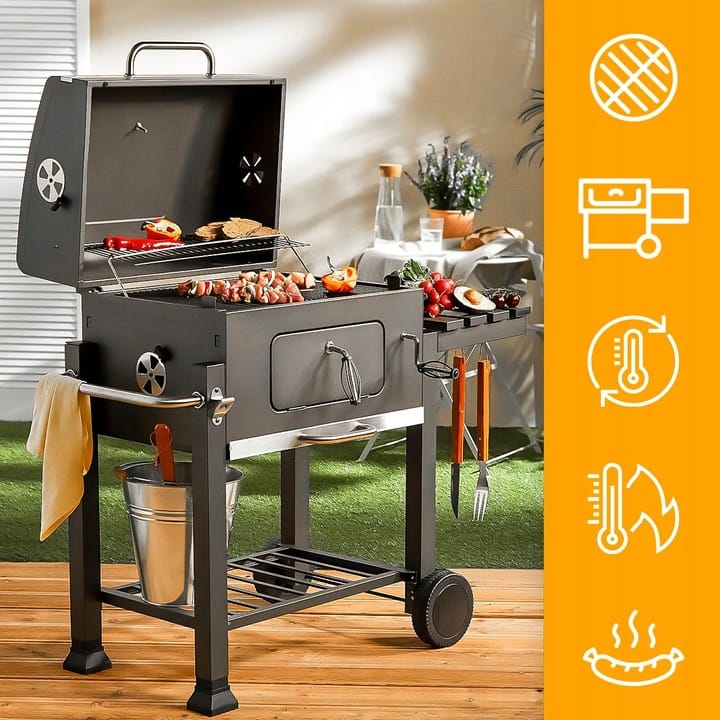 Grill ogrodowy zamykany żeliwny ruszt. Deluxe GQ11
