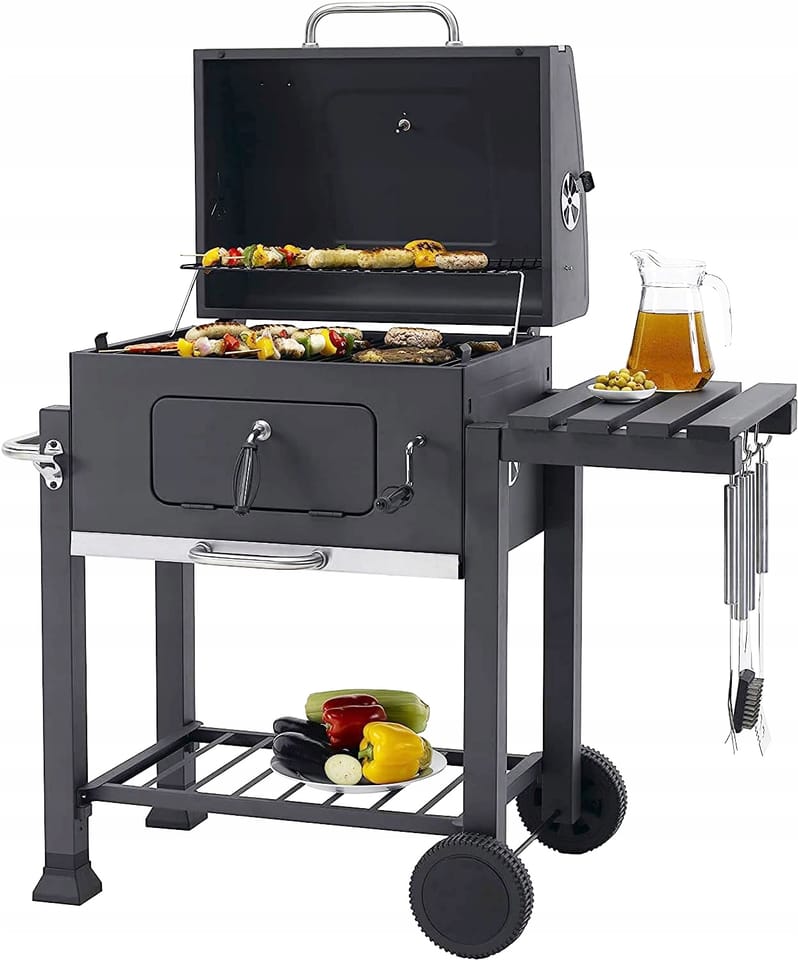 Grill ogrodowy zamykany żeliwny ruszt. Deluxe GQ11