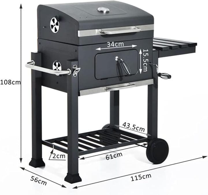 Grill ogrodowy zamykany żeliwny ruszt. Deluxe GQ11
