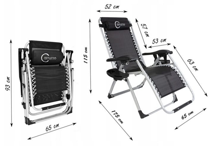 Leżak ogrodowy Zero Gravity. Deluxe L66Z2