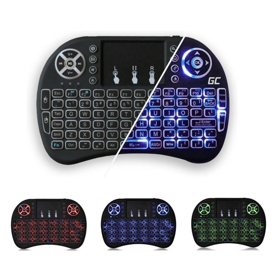 Bezprzewodowa mini Klawiatura Alogy podświetlana 3 kolory touchpad