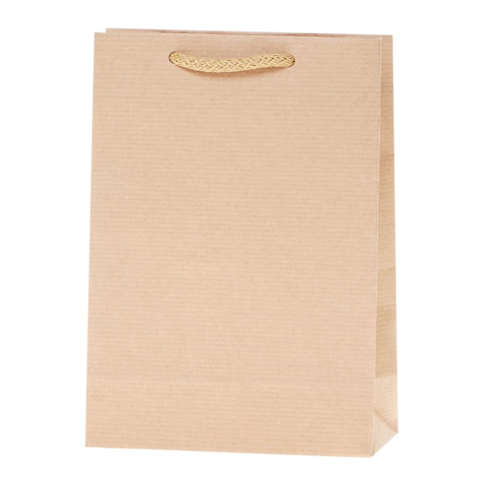 Torebka prezentowa KRAFT 1 mała szara 13x18x6cm ROZETTE