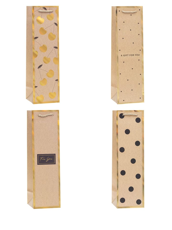 Torebka prezentowa 11x38x11cm na butelkę TBG-24175-HS-BB ROZETTE
