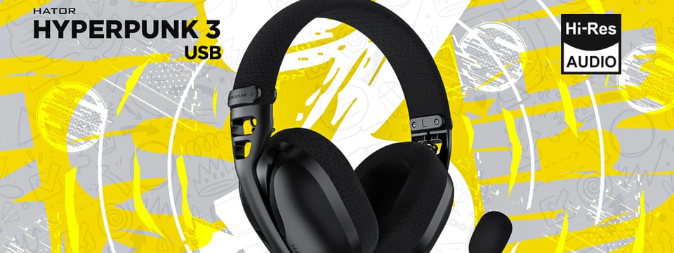 Słuchawki dla graczy Hator Hyperpunk 3 USB czarne