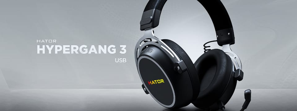 Słuchawki dla graczy Hator HYPERGANG 3 USB czarne