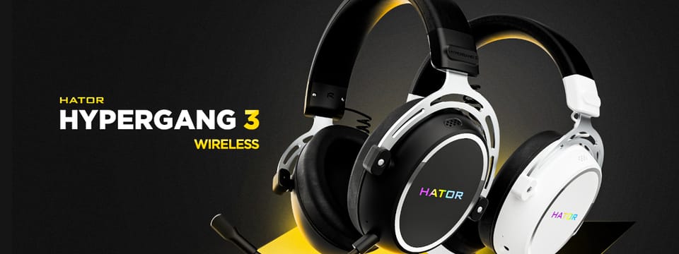 Słuchawki dla graczy Hator HYPERGANG 3 Wireless bezprzewodowe fioletowe