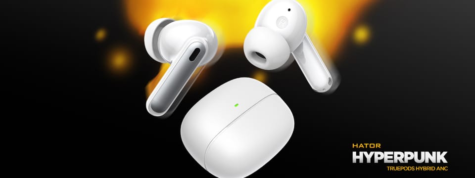 Słuchawki douszne Hyperpunk Truepods bezprzewodowe białe