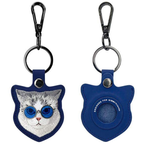 Etui na lokalizator / brelok Nimmy       Glasses Cool Cat niebieski