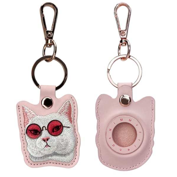 Etui na lokalizator / brelok Nimmy       Glasses Cool Cat różowy