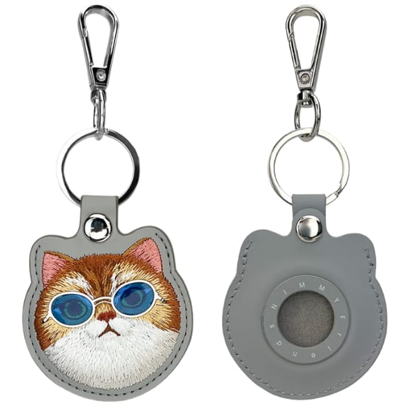 Etui na lokalizator / brelok Nimmy       Glasses Cool Cat szary