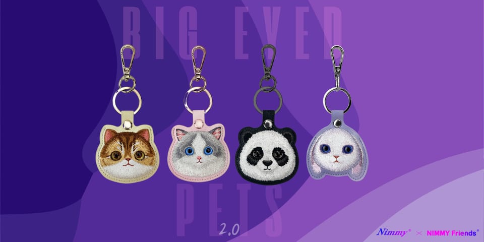 Etui na lokalizator / brelok Nimmy Big   Eyed Pet 2.0 Cat różowy