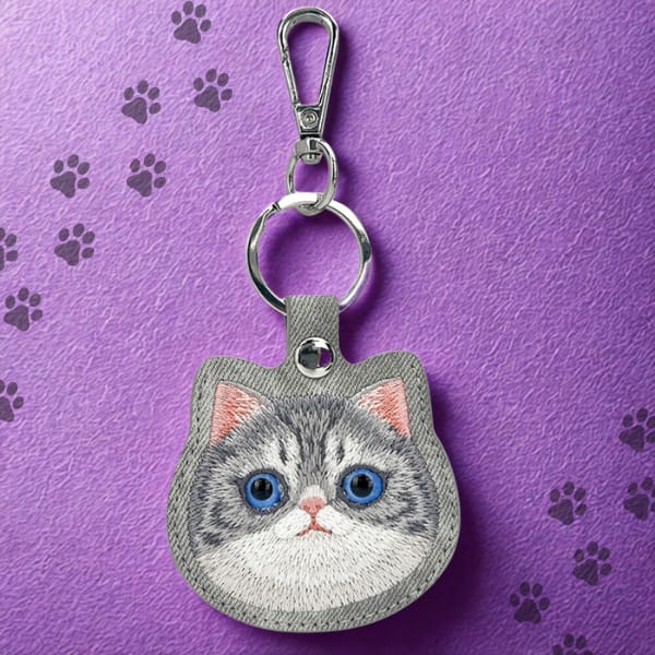 Etui na lokalizator / brelok Nimmy New   Big Eyed Pet 2.0 Cat szary