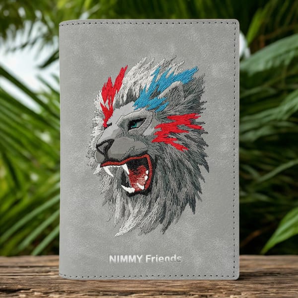 Etui na paszport Nimmy portfel Raptor    Lion szary