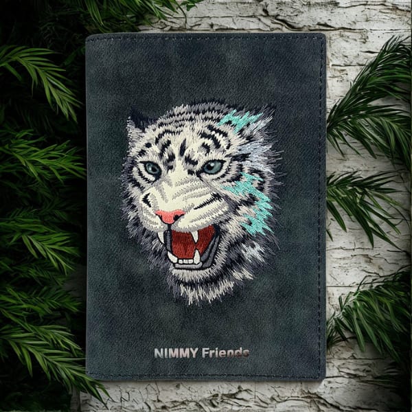 Etui na paszport Nimmy portfel Raptor    Tiger ciemno szary