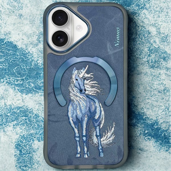 Etui Nimmy Magnetic Fantasy Animal       MagSafe do iPhone 16 niebieski